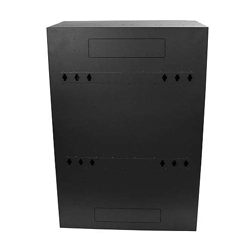 StarTech.com 8U 19 Vertical Wall Mount Server Rack Cabinet - Low Profile (15) - 30 Deep Locking Network Enclosure w/2U for Switch Patch Panel Router Mounting IT/Data Cabinet Assembled (RK830WALVS)