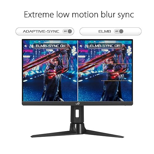 ASUS ROG Strix 380Hz 25” (24.5-inch viewable) 1080P HDR Esports Gaming Monitor (XG259QN) - 0.3ms, Fast IPS, FreeSync Premium, ELMB Sync, DisplayPort, HDMI, USB Hub, DisplayHDR 400, 3 Year Warranty