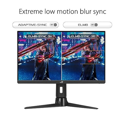 ASUS ROG Strix 380Hz 25” (24.5-inch viewable) 1080P HDR Esports Gaming Monitor (XG259QN) - 0.3ms, Fast IPS, FreeSync Premium, ELMB Sync, DisplayPort, HDMI, USB Hub, DisplayHDR 400, 3 Year Warranty