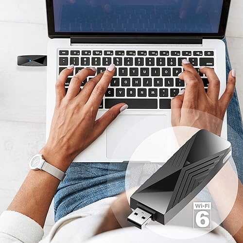 D-Link AX1800 Wi-Fi 6 USB 3.0 Adapter, WiFi Adapter for PC or Laptop, Update Your WiFi to Next Gen 802.11ax, Includes USB 3.0 dongle, WPA3 Encryption, Windows 10/11 (DWA-X1850), Black WiFi 6 AX1800 USB