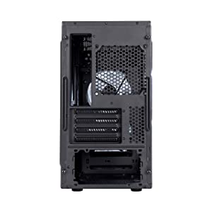 Fractal Design Focus Mini G - Mini Tower Computer Case - mATX - High Airflow - 2X Fractal Design Silent LL Series 120mm White LED Fans Included - USB 3.0 - Window Side Panel - Black Mini G ATX Mini Tower