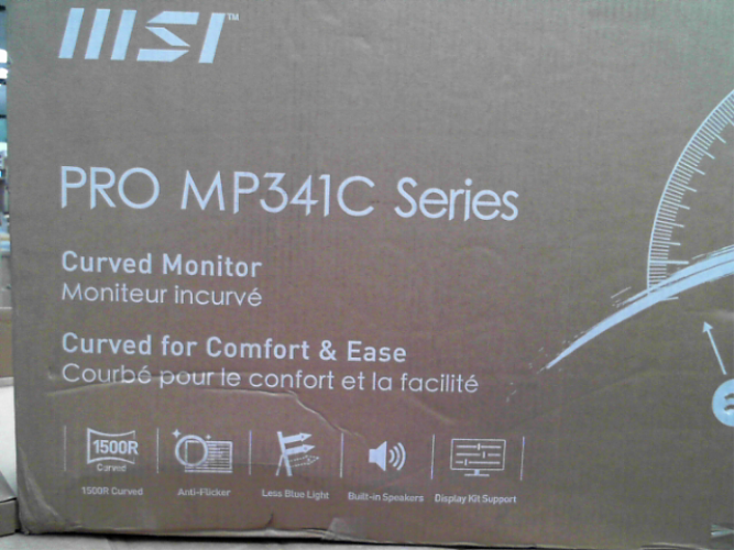 OPEN BOX - MSI PRO MP341CQW 34" 1440p 100 Hz Ultrawide Business Monitor (White)