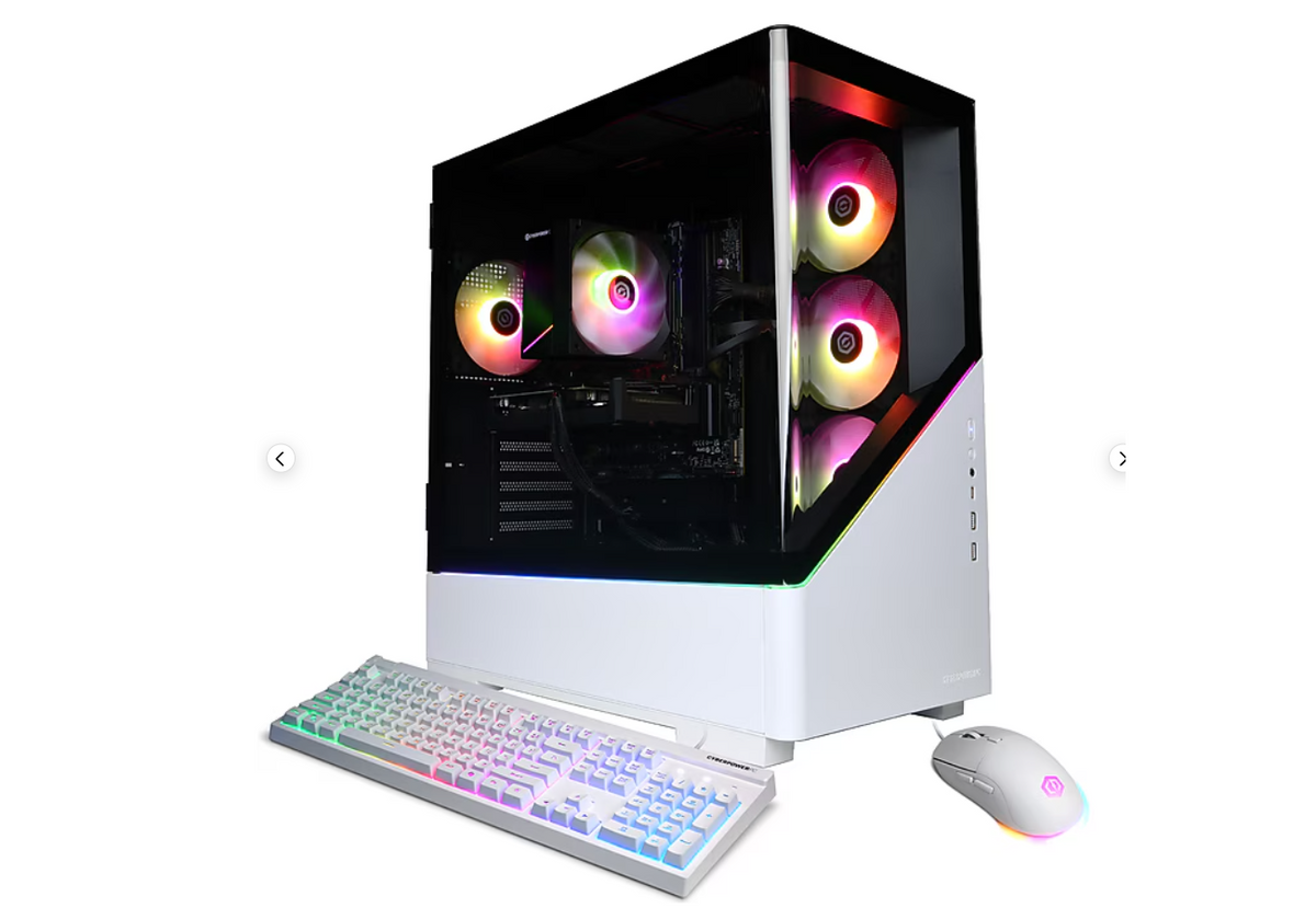 CyberPowerPC GMA3000SST Gaming Desktop Computer - AMD Ryzen 5 9500F - 16GB - 1TB SSD - GeForce RTX 5060 8GB - Windows 11 Home - Wi-Fi 6 - BT5.3