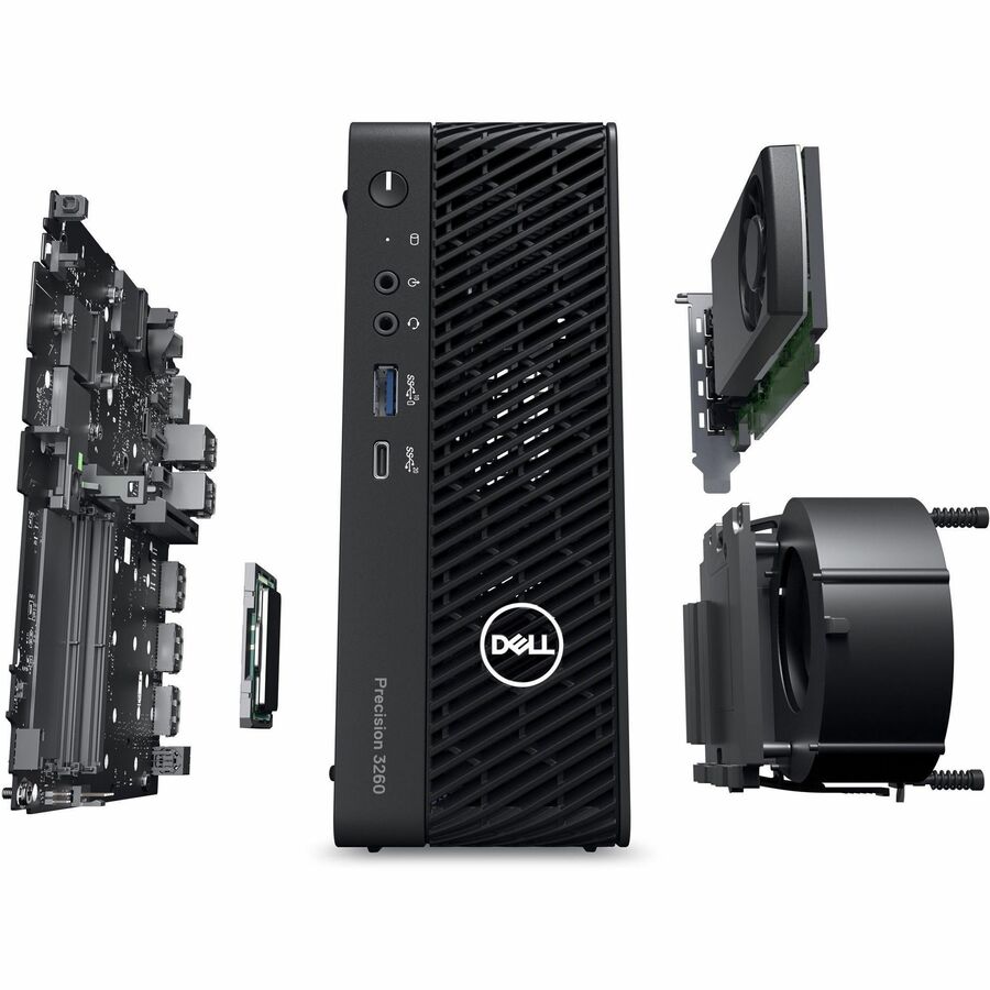 Dell Precision 3000 3260 Desktop PC Workstation - Intel Core i7 Hexadeca-core (16 Core) i7-13700 13th Gen 2.10 GHz - 16 GB DDR5 RAM - 256 GB SSD - Ultra Small