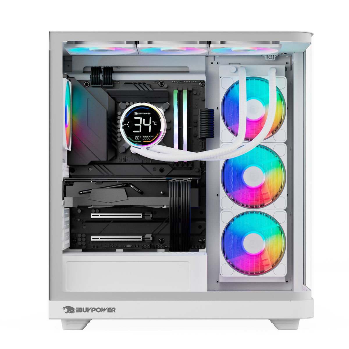 iBUYPOWER Gaming Desktop PC TWRA7R97XT01 AMD Ryzen 7 9800X3D 32GB DDR5 2TB NVMe SSD AMD Radeon RX 9070 XT Windows 11 Home