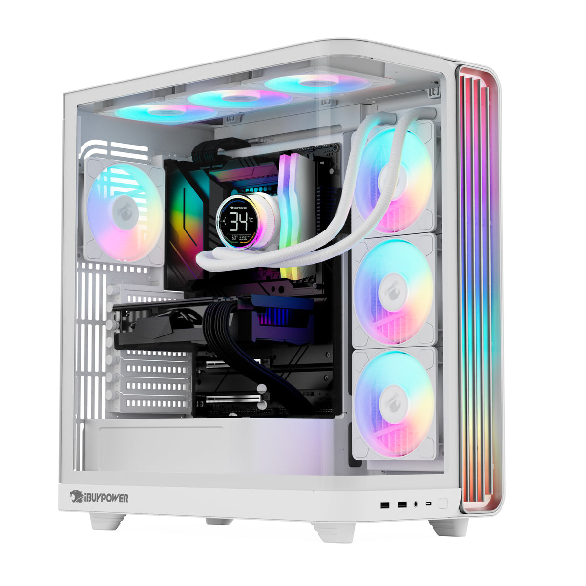 iBUYPOWER Gaming Desktop PC TWRA7R97XT01 AMD Ryzen 7 9800X3D 32GB DDR5 2TB NVMe SSD AMD Radeon RX 9070 XT Windows 11 Home