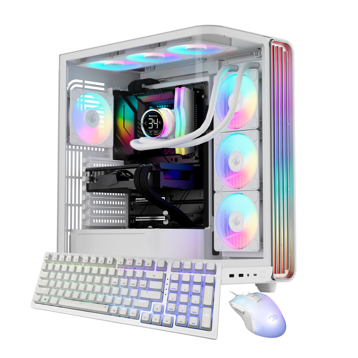 iBUYPOWER Gaming Desktop PC TWRA7R97XT01 AMD Ryzen 7 9800X3D 32GB DDR5 2TB NVMe SSD AMD Radeon RX 9070 XT Windows 11 Home