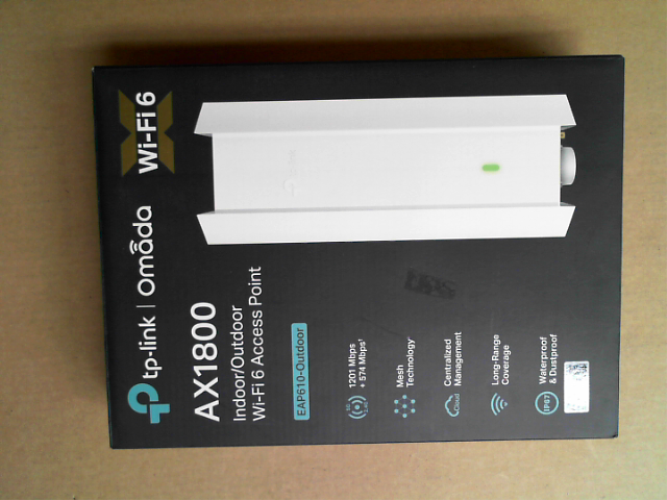 OPEN BOX - TP-Link EAP610-Outdoor, Long Range Outdoor Access Point WiFi 6 AX1800 | WiFi Extender Outdoor Universal Compatible, Dual Band, IP68 Weatherproof, Seamless Roaming, Remote Managed Wi-Fi 6 AX1800 Internal Antenna