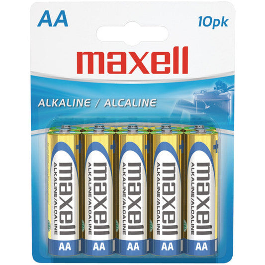 Maxell Alkaline Batteries - AA 10Pk BP