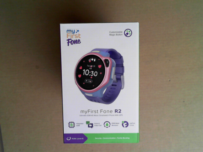 OPEN BOX - myFirst Fone R2 (North America Version) Kids Smartwatch with eSIM Video Calls Messaging Real-Time GPS Tracking SOS Button Safety Alerts Music Player Gift for Girls (Cotton Candy Mix)