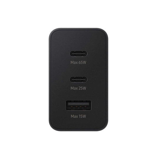 Samsung 65W Power Adapter Trio - 65 W - 120 V AC, 230 V AC Input - 5 V DC/3.50 A, 9 V AC, 15 V DC, 20 V AC, 11 V DC, 16 V DC, 5.9 V DC Output - Black