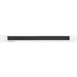 RACKMOUNT.IT 1U Brush Panel For Professional Cable Management - Brush Panel - White - 1U Rack Height - Steel