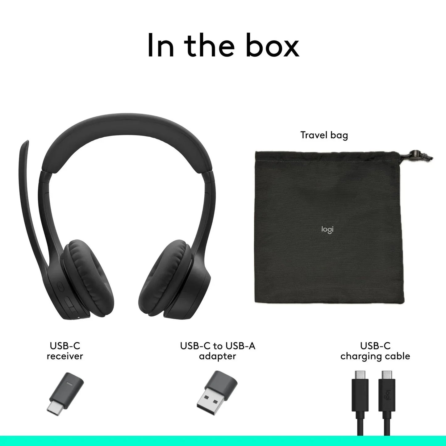 Logitech Zone 305 for Business, Wireless Bluetooth Headset With Microphone, for Google Meet, Google Voice, Zoom, Compatible With Windows, Mac, Chrome, Linux, iOS, iPadOS, Android, Black - Stereo - Wireless - Bluetooth
