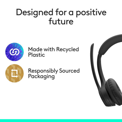 Logitech Zone 305 for Business, Wireless Bluetooth Headset With Microphone, for Microsoft Teams, Compatible With Windows, Mac, Chrome, Linux, iOS, iPadOS, Android, Black - Microsoft Teams Certification - Stereo - Wireless