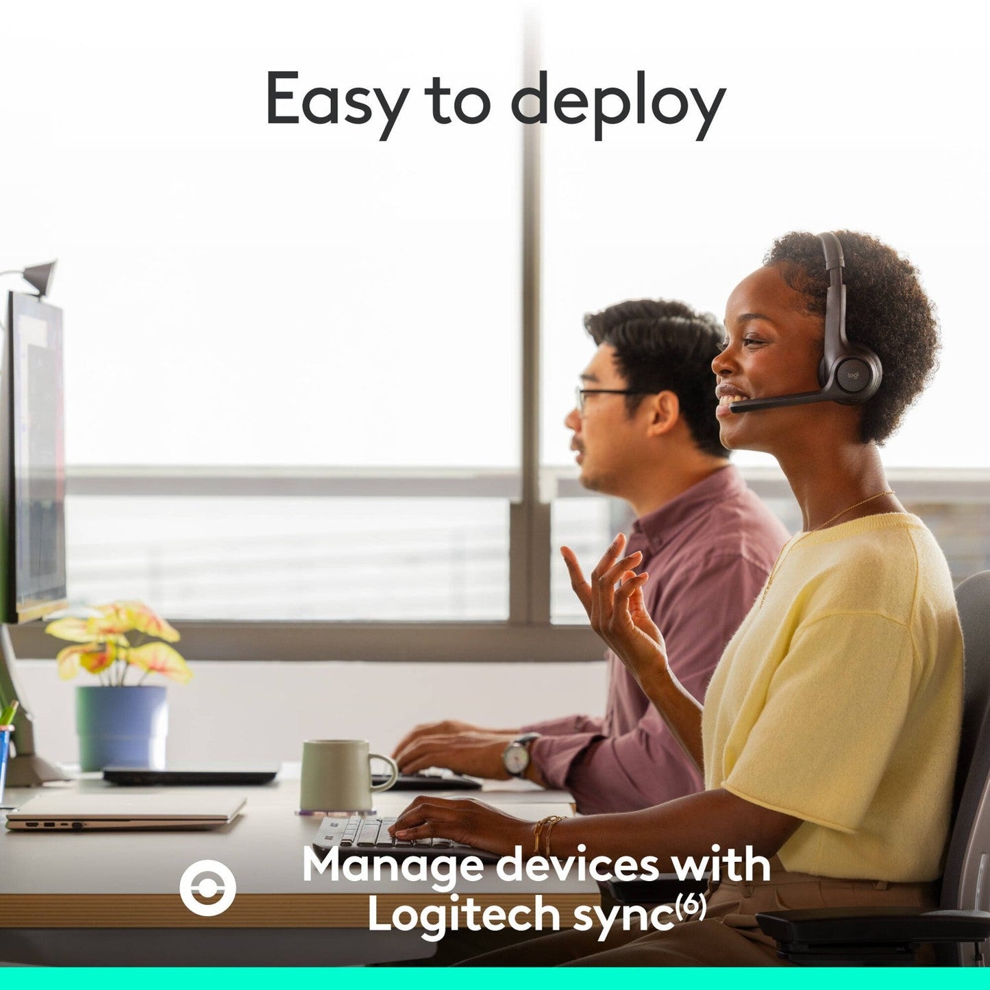 Logitech Zone 305 for Business, Wireless Bluetooth Headset With Microphone, for Microsoft Teams, Compatible With Windows, Mac, Chrome, Linux, iOS, iPadOS, Android, Black - Microsoft Teams Certification - Stereo - Wireless