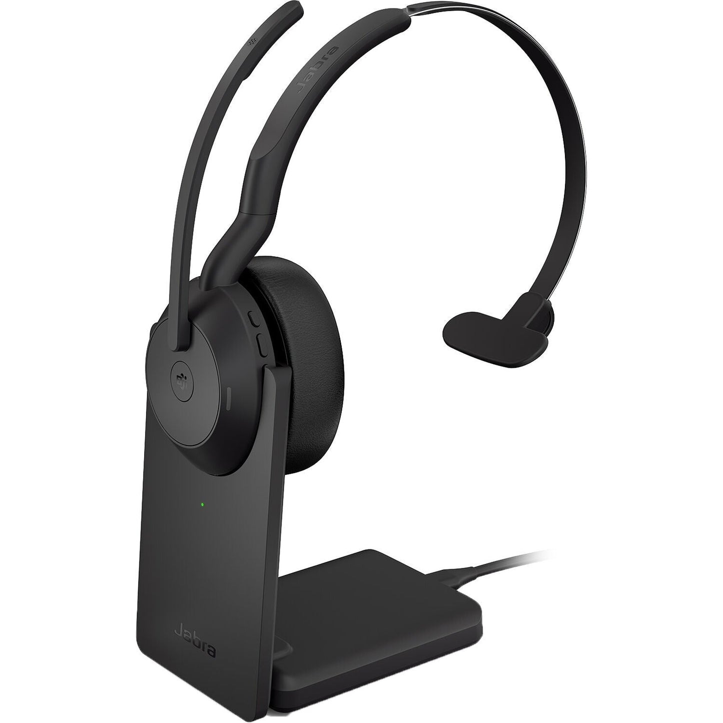 Jabra Evolve 65 TE (Third Edition) Wireless Single-Ear Headphones w/Charging Stand - Noise-Canceling, 16 hr Battery Life, Dual Connectivity, Works w/All UC Platforms Like Zoom & Google Meet, Black