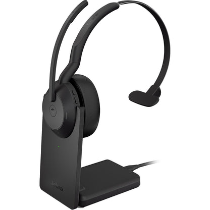 Jabra Evolve 65 TE (Third Edition) Wireless Single-Ear Headphones w/Charging Stand - Noise-Canceling, 16 hr Battery Life, Dual Connectivity, Works w/All UC Platforms Like Zoom & Google Meet, Black