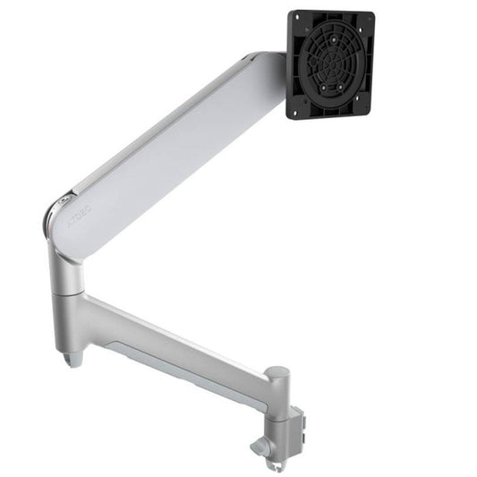 Atdec Mounting Arm for Monitor, Curved Screen Display - Silver - Horizontal/Vertical - 35" Screen Support - 17.64 lb Load Capacity - 75 x 75, 100 x 100 - VESA Mount Compatible - Aluminum, Steel