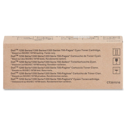 Dell 700 Page Cyan Toner Cartridge For 1250c/ 1350cnw/ 1355cn/ 1355cnw/ C1760nw/ C1765nf/ C1765nfw Color Printers (YX24V)