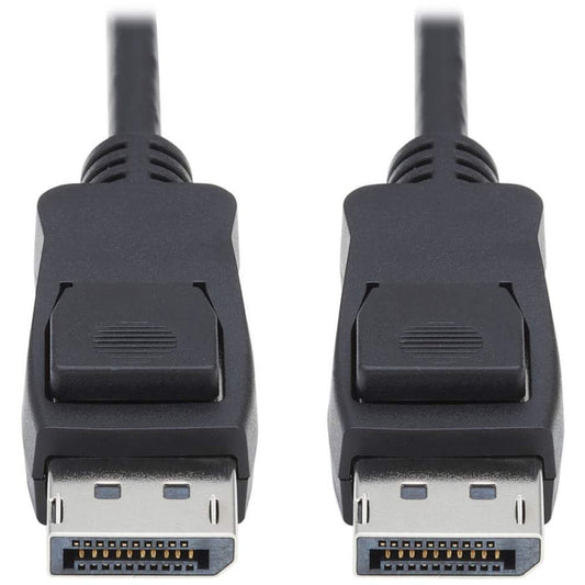 Tripp Lite DisplayPort 1.4 Cable With Latching Connectors, 8K, M/M, Black, 15 Ft