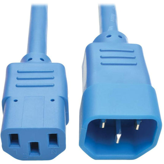 Tripp Lite 2ft Pwr Extension Cord 18 Awg 10a C14 To C13 Blue Computer Cable