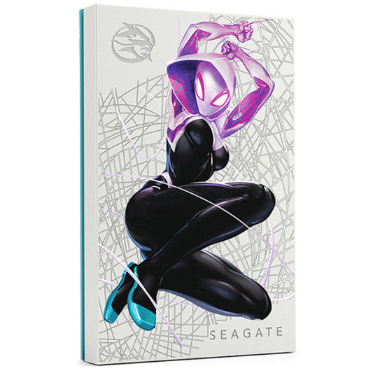 Seagate Ghost-Spider SE FireCuda 2TB External USB 3.2 Gen 1 Hard Drive With Pink LED Lighting