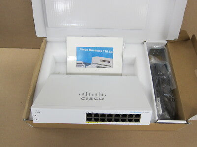 OPEN BOX - Cisco Business CBS110-16PP Unmanaged Switch | 16 Port GE | Partial PoE | Limited Lifetime Protection (CBS110-16PP) 16-port GE / PoE / 64W