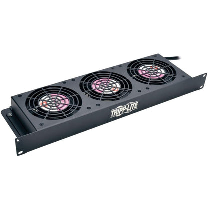 Tripp Lite Rack Enclosure Server Cabinet 1U Cooling Fan Tray 3 120V High-Performance Fans, Black