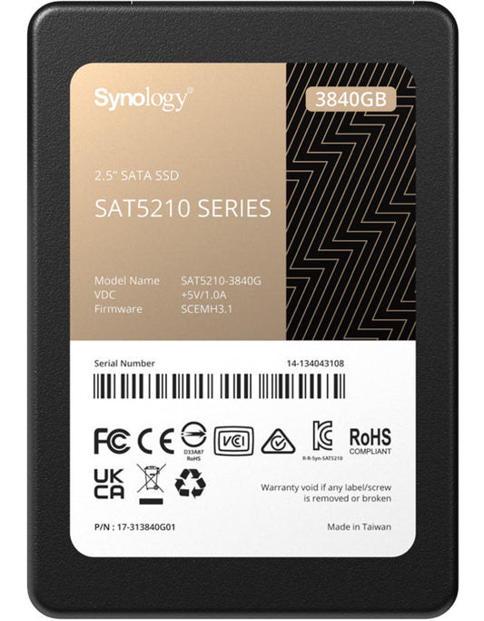 Synology SSD 2.5” SATA 3840GB 2.5 Serial ATA III