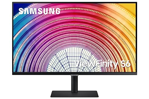 SAMSUNG ViewFinity S60A Series 24-Inch WQHD (2560x1440) Computer Monitor, 75Hz, HDMI, DisplayPort, HDR10 (1 Billion Colors), Height Adjustable Stand, TUV-Certified (LS24A608NANXGO),Black 24-inch 2023 Refresh Display + HDMI Ports