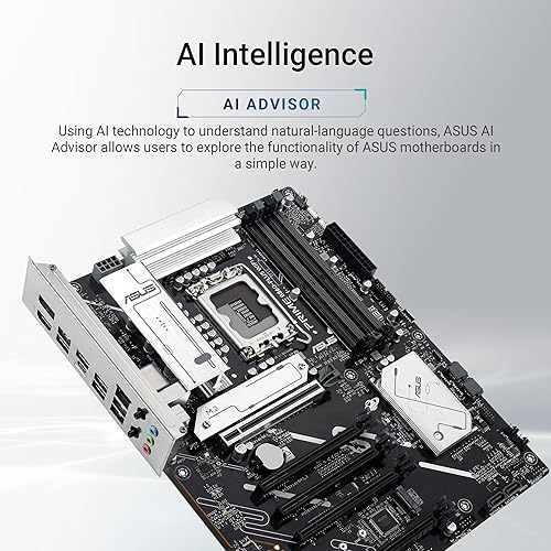 Asus Prime B860-PLUS WIFI Desktop Motherboard - Intel B860 Chipset - Socket LGA-1851 - ATX - Core Ultra Processor Supported - 256 GB DDR5 SDRAM Maximum RAM - DIMM, UDIMM - 4 x Memory Slots - Gigabit Ethernet - 2.5Gigabit Ethernet
