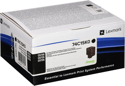 Lexmark 74C1SK0 Unison Toner Cartridge, Black