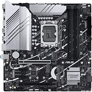 ASUS Prime Z790M-Plus D4 LGA 1700(Intel® 12th&amp;13th Gen) microATX Motherboard (PCIe® 5.0, 3xM.2 Slots,10+1 DrMOS,DDR4,1Gb LAN,USB 3.2 Gen 2x2 Type-C®,Front USB 3.2 Gen 1 Type-C,Thunderbolt 4 USB4®)