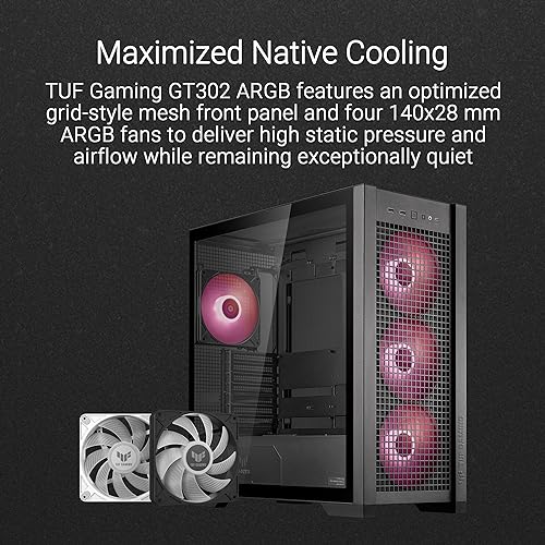 ASUS TUF Gaming GT501 Mid-Tower Computer Case for up to EATX Motherboards with USB 3.0 Front Panel Cases GT501/GRY/WITH Handle