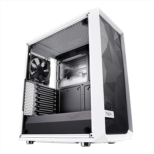 Fractal Design Meshify C - Compact Mid Tower Computer Case - Airflow/Cooling, Modular Interior - Cooling, Tempered Glass Black TG