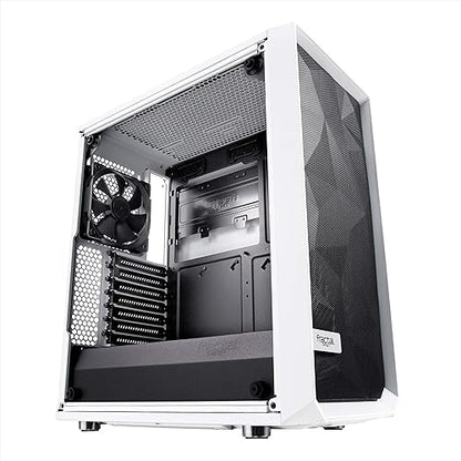 Fractal Design Meshify C - Compact Mid Tower Computer Case - Airflow/Cooling, Modular Interior - Cooling, Tempered Glass Black TG
