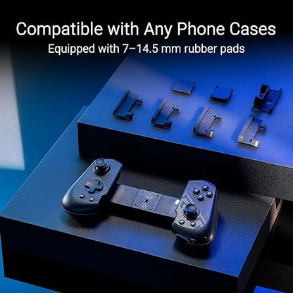 ASUS Mobile Gaming Controller for ROG Tessen/Android/Up to 7 inch, Thickness 7-14.5mm Smartphone-Mountable, Foldable Design, USB-C Connection, Button Remap, Pass-Through Charging, Authorized Dealer