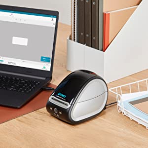 DYMO LabelWriter 550 Turbo Label Printer, Label Maker with High-Speed Direct Thermal Printing, Automatic Label Recognition, Prints Variety of Label Types Through USB or LAN Network Connectivity LabelWriter 550 Turbo Thermal Label Printers