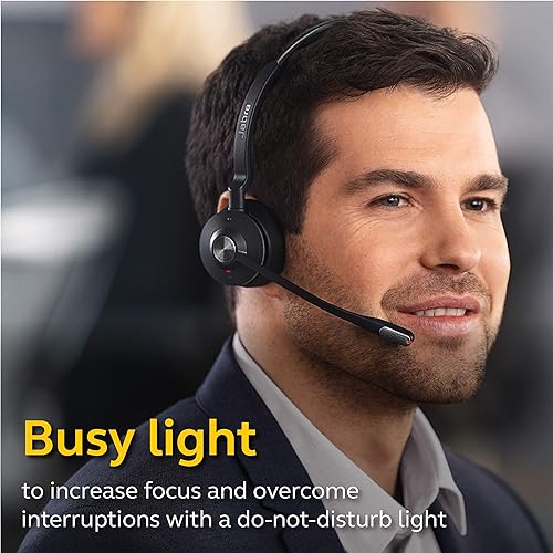 Jabra Engage 65 Wireless Headset, Stereo – Telephone Headset with Industry-Leading Wireless Performance, Advanced Noise-Cancelling Microphone, Call Center Headset with All Day Battery Life Engage 65 Stereo