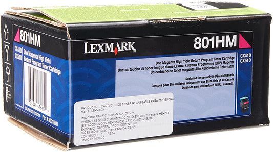 Lexmark 80C1HM0 Magenta High Yield Return Program Toner