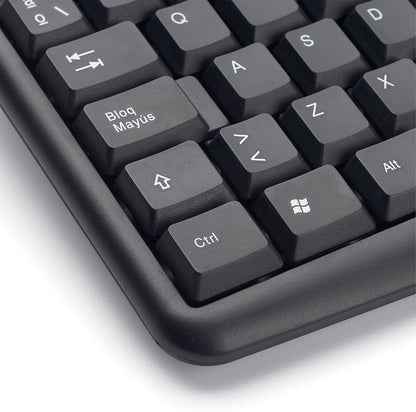 Verbatim Slim Corded USB Keyboard - Black (Spanish) - 98121