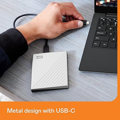 Western Digital 4TB My Passport Ultra Silver Portable External Hard Drive, USB-C - WDBFTM0040BSL-WESN Silver 4TB PC