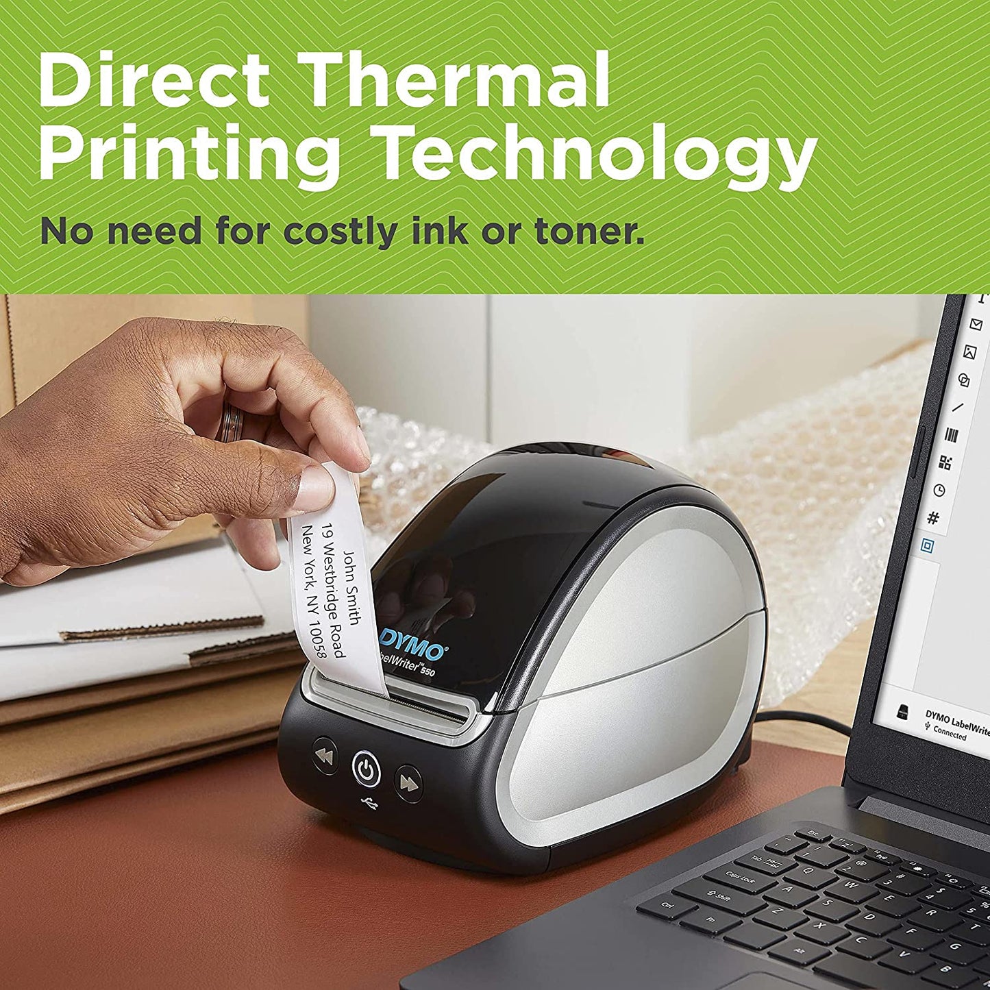 DYMO LabelWriter 550 Label Printer, Label Maker with Direct Thermal Printing, Automatic Label Recognition, Prints Address Labels, Shipping Labels, Mailing Labels, Barcode Labels, and More LabelWriter 550 Thermal Label Printers