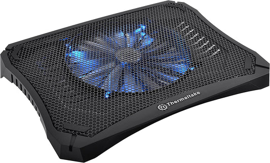 Thermaltake Massive V20 Steel Mesh Panel Single 200mm Blue LED Fan Adjustable Speed Control 10"-17" Laptop Notebook Cooling Pad CL-N004-PL20BL-A Standard
