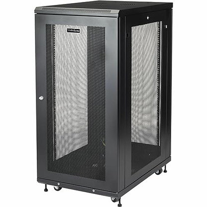 StarTech.com 4-Post 24U Server Rack Cabinet, 19 Data Rack Cabinet for IT / Network Equipment, with Adjustable Mounting Rails 24U Cabinet