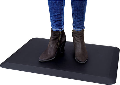 StarTech.com Anti Fatigue Mat - 20" x 30" - Premium Polyurethane - Anti-Slip Bottom - Floor Mat - Standing Desk Mat - Desk Floor Mat (STSMAT), Black Regular