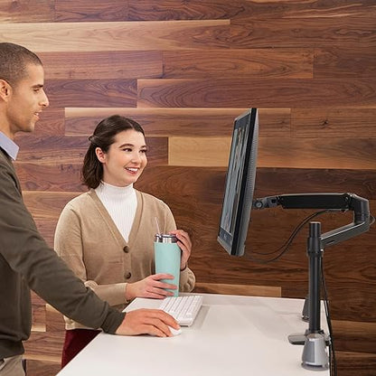 Ergotron – LX Premium Monitor Arm, Single Monitor Desk Mount – fits Flat Curved Ultrawide Computer Monitors up to 34 Inches, 7 to 25 lbs, VESA 75x75mm or 100x100mm – Tall Pole, Matte Black Black 13 Inch Pole
