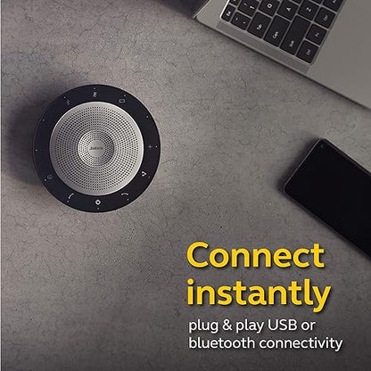 Jabra Speak 750 UC Wireless Bluetooth Speakerphone with Link 370 USB Adapter – Portable Conference Speaker for Holding Meetings Anywhere with Premium Audio - Certified for Zoom & Google Meet Speak 750 UC Optimized