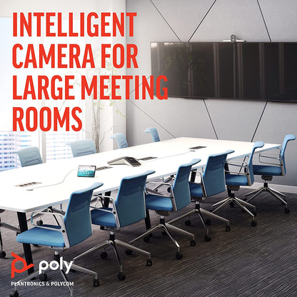 Poly - Studio E70 Intelligent Camera for Large Conference Rooms (Plantronics + Polycom) - Dual 4K Lenses, Speaker Tracking, &amp; Group Framing - Works with Poly G7500 or Poly Microsoft Teams Room