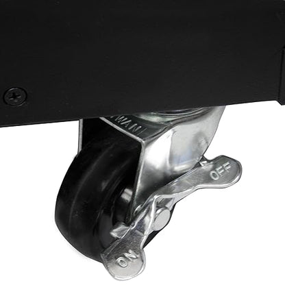 StarTech.com 9U Open Frame Rack with Wheels - 4 Post 23 Deep Portable Open Frame Cabinet for 19 Network, Data & Server Equipment - 220 lbs capacity (RK960CP) 22.10 (561.34 mm) x 20.30 (515.62 mm) x 23.60 (599.44 mm) Portable | Handles